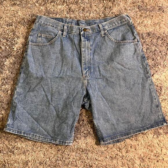 Vintage y2k Wrangler‎ Medium Wash Denim Jorts - Picture 1 of 6